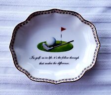 Mottahedeh Porcelain Golf Themed Pin Tray - NEW picture