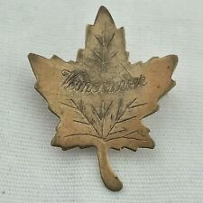 Vancouver Canada Maple Leaf Vintage Pin Brooch picture