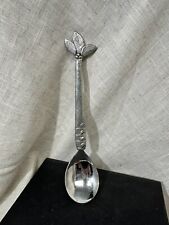 CARROL BOYES PEWTER SERVING SPOON South Africa Palm Tree Tribal Design VTG picture
