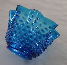 Antique Blue Hobnail Lamp Shade W/ 4