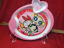 Vtg Zak Designs Powerpuff Girls Melamine Oval Heart Plate 2000 Cartoon Network picture