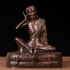 8'' China Tibetan Buddhism Geju Sect Guru Milarepa Buddha Bronze Statue picture