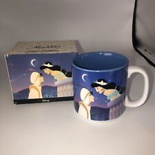 NOS vintage Disney Ceramic ￼Mug W Box Aladdin With Genie And Jasmine Fun picture