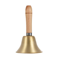 Brass Hand Bell Loud Call Bell Handbell with Wooden Handle Desk Ringbell C5R1 picture