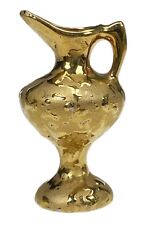 3” Mini Pitcher Vase Weeping Gold picture