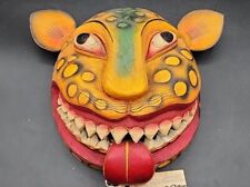 Vintage Sri Lanka Kolam Carved Wooden Mask picture