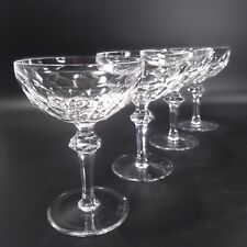 4 Waterford Curraghmore Clear Crystal Champagne Tall Sherbet Glasses Goblets picture