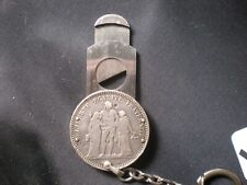 1874 ELOI PERNET Silver 5 franc Round Coin Cigar Cutter HERCULES Empereur RARE picture