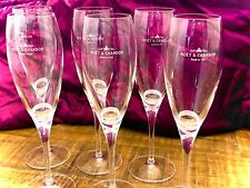 Moet & Chandon Champagne Flutes Set of 6 - Rare Vintage Set with Etched Crystal picture
