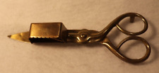ANTIQUE BRASS CANDLE SNUFFER SCISSOR TYPE PATENTED NOV 24 1857 MAYBE PROTO-TYPE picture
