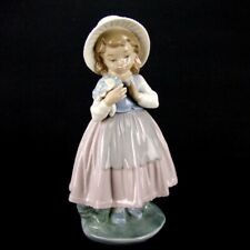 NAO by Lladro 348 Girl with Bouquet 1982 Pink Dress picture