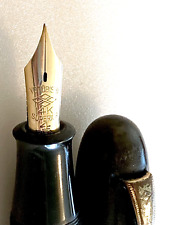 Japanese  vintage  fountain pen YOTUBISI ebonite lacquer  14K nib picture