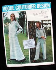 1970s Vogue FORQUET PATTERN Couturier Jumpsuit & Tunic UNCUT & Label 36B Vintage picture
