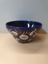 Vintage Handpainted Keramikos Bowl With Floral/ Made In Greece picture