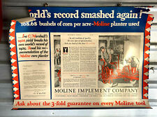 RARE 1926 20's Minneapolis Moline Illinois Implement Dealer Advertising Poster  picture
