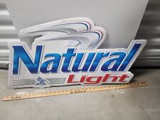 Vtg Natural Natty Light Beer Metal Tin Tacker Beer Sign picture