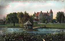 Fort Wayne IN Indiana, Brookside J.H. Bass Residence, Vintage Postcard picture