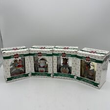 Set 4 VTG.LUSTRE FAME CHRISTMAS TRADITIONS CHRISTMAS ORNAMENTS W/BOX-BEARS-1992 picture
