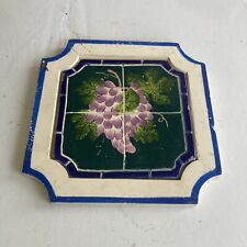 Framed Hand Painted Tile picture