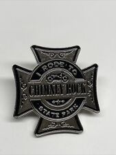 I Rode To Chimney Rock Park Metal Black Pin Hat Tie Lapel Pinback Cross Rare picture