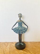 Litton Lane Teal Polystone Ballerina Figurine 11in picture