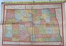 gazeteer of North Dakota map Color 1910 Census Counties & More MB6 picture