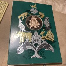 2001 Franklin Mint christmas card and bronze coin Doves picture
