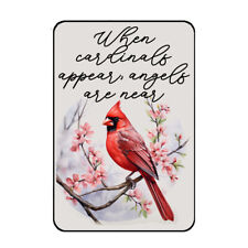When Cardinals Appear Angels Are Near Memorial Magnet Fridge Tool Box Locker picture