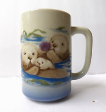 Otagiri Vintage Sea Otters with Ocean Kelp Coffee/Tea Mug Japan picture