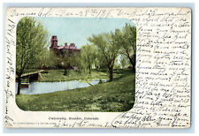 1908 University Boulder Colorado CO Posted Art Souvenir Syndicate Postcard picture