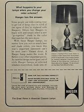 Haeger Great American Ceramic Lamps Dundee Illinois Vintage Print Ad 1964 picture