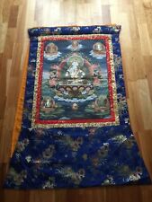 Vintage Tibetan Buddhist THANGKA Silk Painting 42