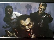 HHN dracula wolfman frankenstein Universal Studios  Monsters Poster Print 11x17  picture