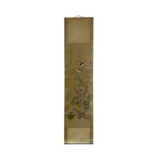 Chinese Color Ink Birds Small Flower on Tree Scroll Painting Wall Art ws2013 picture