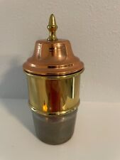 ANTIQUE COPPER PLATED COFFEE FILTER SIEVE JAR picture