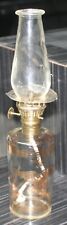 VINTAGE FOSTER FORBES GLASS HURRICANE OIL LAMP GOLD AMERICAN EAGLE SHIELD picture