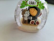Hallmark 1981 Frosty Friends Ornament 2nd in Series Igloo Eskimo Dog bk4 NO BOX picture
