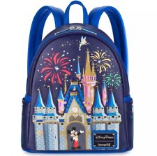 Walt Disney World Mickey Castle Fireworks Backpack Loungefly 100th Anniversary  picture