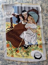 Large Norman Rockwell Needlepoint  Picture No Frame Beautiful picture