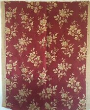 Beautiful 20th C. French Linen Block Printed Monotone Floral Fabric  (3205) picture