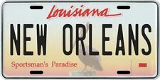 New Orleans Louisiana Aluminum Pelican Sportsman's Paradise License Plate picture