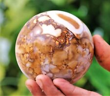 Superb 85MM Brown King Cobra Jasper Crystal Quartz Healing Energy Stone Sphere picture