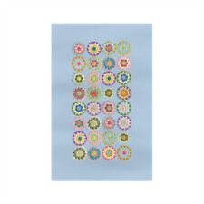 Retro Style Crochet Pattern Print Tea & Kitchen Towel Moonlight Blue picture