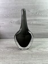 Vintage Orrefors Grey to Clear Art Glass Bud Vase 9.5” Nils Landberg picture