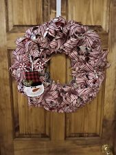 Handmade Christmas Wreath With Snowman picture