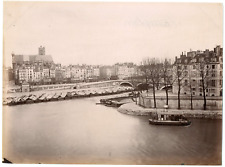France, Paris, Pont Neuf et Île Saint-Louis vintage albumen print album print print picture