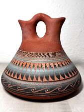 Navajo  Wedding Vase Pottery  Sylvia Johnson Signed Etched Native American picture