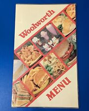 VTG Woolworth Menu - RARE Original Early 1990s Laminated Breakfast Lunch Counter picture