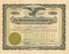 International Telephone Co. - Stock Certificate - Telephone & Telegraph picture