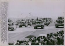 LG773 1966 Wire Photo SWISS ARMY TANKS Military Parade Armed Neutrality Demo picture